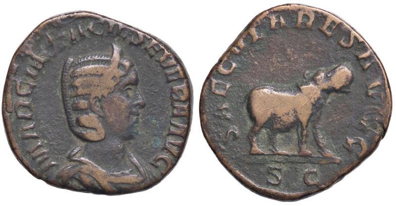 ROMANE IMPERIALI - Otacilia Severa (moglie di Filippo I) - Sesterzio C. 65 (AE g...