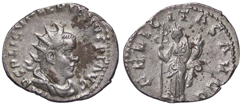 ROMANE IMPERIALI - Valeriano I (253-260) - Antoniniano C. 53 (AG g. 2,78) Ossida...