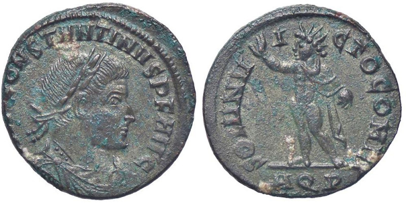 ROMANE IMPERIALI - Costantino I (306-337) - Follis ridotto (Aquileia) (MI g. 3,2...