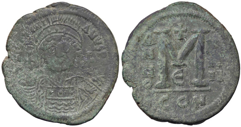 BIZANTINE - Giustiniano I (527-565) - Follis (AE g. 22,99)
meglio di MB