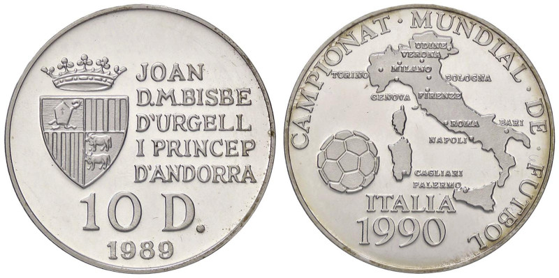 ESTERE - ANDORRA - 10 Diners 1989 - Mondiali in Italia Kr. 60 AG
FS