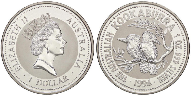 ESTERE - AUSTRALIA - Elisabetta II (1952-2022) - Dollaro 1994 - Kookaburra Kr. 2...