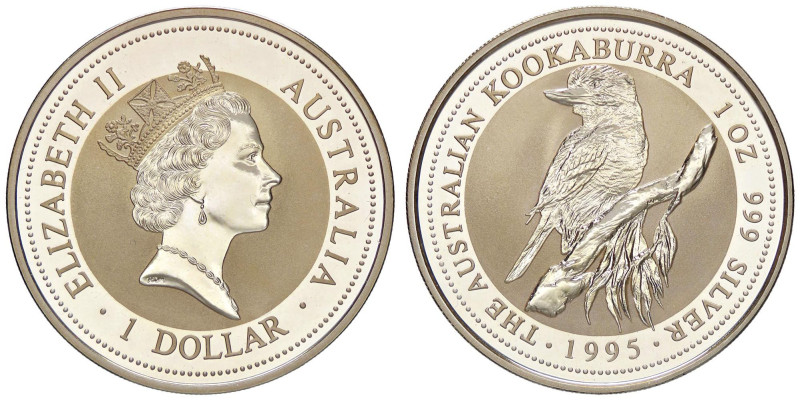 ESTERE - AUSTRALIA - Elisabetta II (1952-2022) - Dollaro 1995 - Kookaburra Kr. 2...