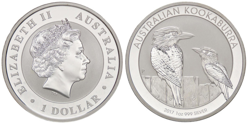 ESTERE - AUSTRALIA - Elisabetta II (1952-2022) - Dollaro 2017 - Kookaburra Kr. 1...