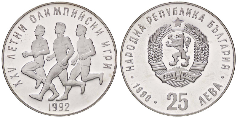 ESTERE - BULGARIA - Repubblica - 25 Leva 1990 - Olimpiadi Kr. 196 AG
FS