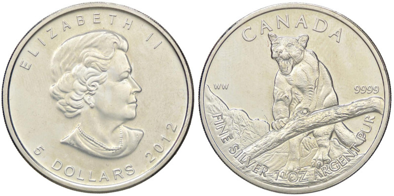 ESTERE - CANADA - Elisabetta II (1952-2022) - 5 Dollari 2012 - Puma AG
FDC