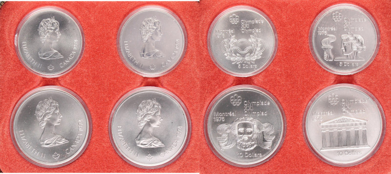 ESTERE - CANADA - Elisabetta II (1952-2022) - Serie 1974 - Olimpiadi AG 4 valori...