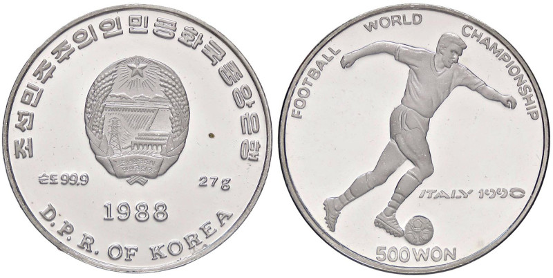 ESTERE - COREA DEL NORD - Repubblica - 500 Won 1988 AG
FS