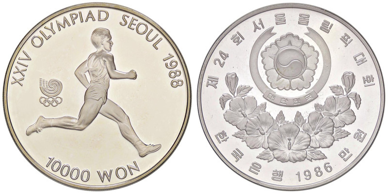 ESTERE - COREA DEL SUD - Repubblica - 10.000 Won 1986 AG
FS