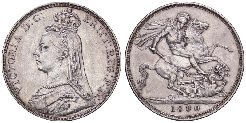 ESTERE - GRAN BRETAGNA - Vittoria (1837-1901) - Corona 1890 Kr. 765 AG Segni al ...