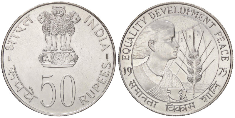 ESTERE - INDIA - Repubblica - 50 Rupie 1975 Kr. 256 AG
qFDC