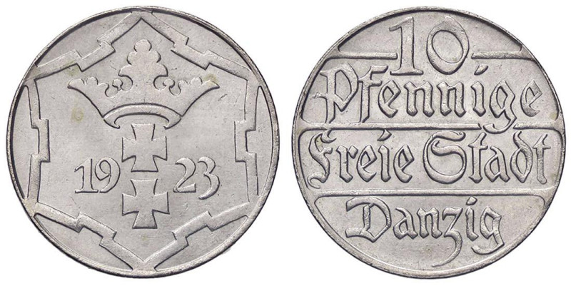 ESTERE - DANZICA - Città Libera - 10 Pfennig 1923 Kr. 143 R NI
qFDC