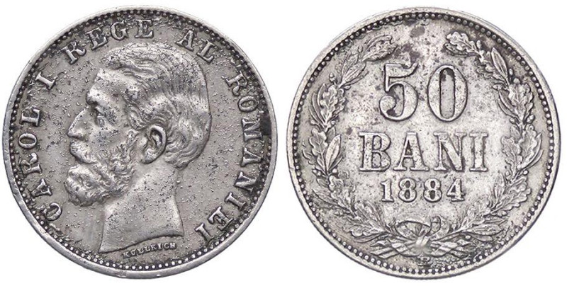 ESTERE - ROMANIA - Carlo I (1866-1914) - 50 Bani 1884 Kr. 21 AG
BB+