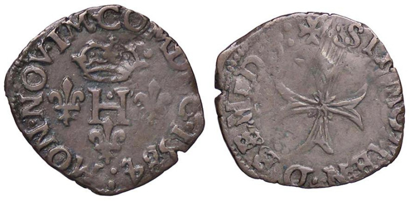 ZECCHE ITALIANE - DESANA - Delfino Tizzone (1583-1598) - Liard 1584 CNI 42/44; M...