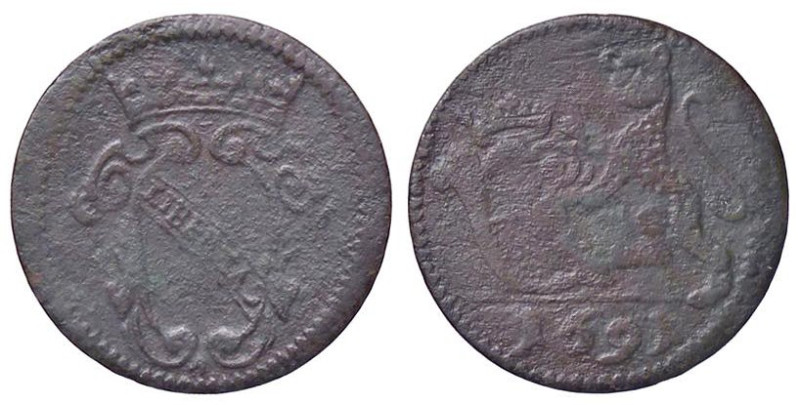 ZECCHE ITALIANE - LUCCA - Repubblica (1369-1799) - Quattrino 1691 CNI 726/8; MIR...