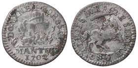 ZECCHE ITALIANE - MANTOVA - Ferdinando Carlo Gonzaga-Nevers (1669-1707) - 5 Soldi 1702 CNI 47; MIR 747 RR (MI g. 1,18)
BB+