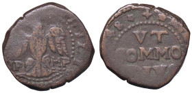 ZECCHE ITALIANE - MESSINA - Filippo IV (1621-1665) - Grano 1648 NC (CU g. 3,42)Sigle IP MP
 Sigle IP MP - 
qBB