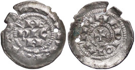 ZECCHE ITALIANE - MILANO - Enrico III, IV o V di Franconia (1039-1125) - Denaro scodellato MIR 48 (AG g. 0,65) Mancanze passanti
 Mancanze passanti
...