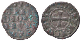 ZECCHE ITALIANE - MILANO - Enrico VII di Lussemburgo (1310-1313) - Denaro Imperiale Crippa 4; MIR 74 RR (AG g. 0,7) Sedimenti al R/
 Sedimenti al R/...