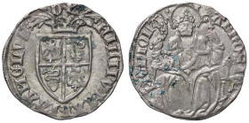 ZECCHE ITALIANE - MILANO - Filippo Maria Visconti (1412-1447) - Grosso da 2 soldi Crippa 4; MIR 153/1 (AG g. 2,25) Punti di incrostazione
 Punti di i...