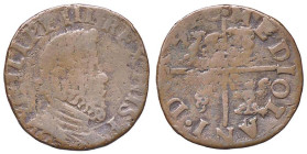 ZECCHE ITALIANE - MILANO - Filippo III (1598-1621) - Quattrino 1614 Crippa 24F; MIR 356/7 RRR (CU g. 1,84)
MB