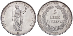 ZECCHE ITALIANE - MILANO - Governo Provvisorio (1848) - 5 Lire 1848 Pag. 213; Mont. 425 AG Colpetto
 Colpetto
BB-SPL