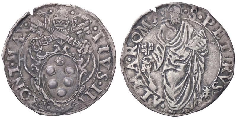 ZECCHE ITALIANE - ROMA - Pio IV (1559-1566) - Giulio (AG g. 3,06)
BB/qBB