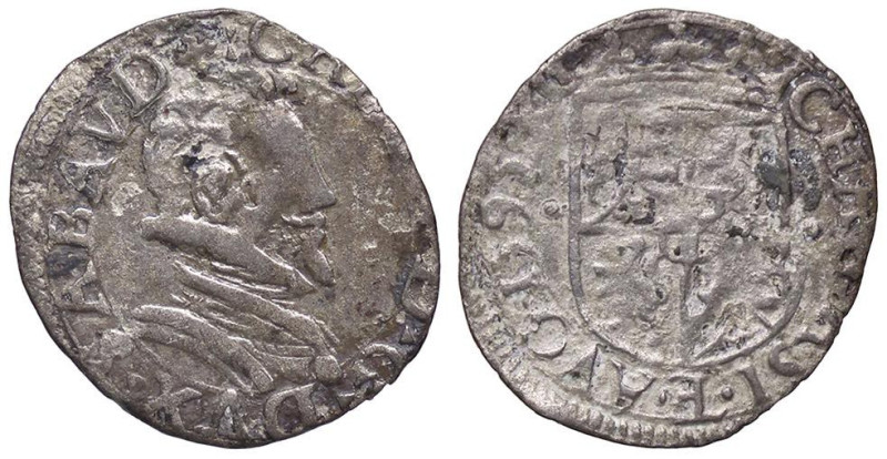 SAVOIA - Carlo Emanuele I (1580-1630) - Soldo 1595 G MIR 663d R (MI g. 1,34)
me...