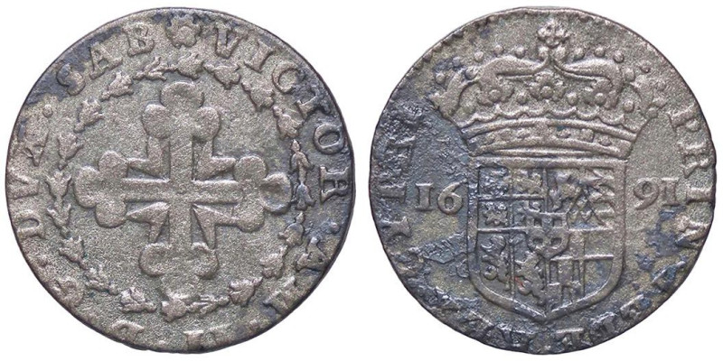 SAVOIA - Vittorio Amedeo II (secondo periodo, 1680-1730) - 2,5 Soldi 1691 MIR 87...