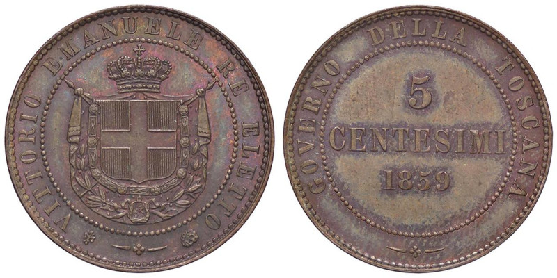 SAVOIA - Vittorio Emanuele II Re eletto (1859-1861) - 5 Centesimi 1859 BI Pag. 4...