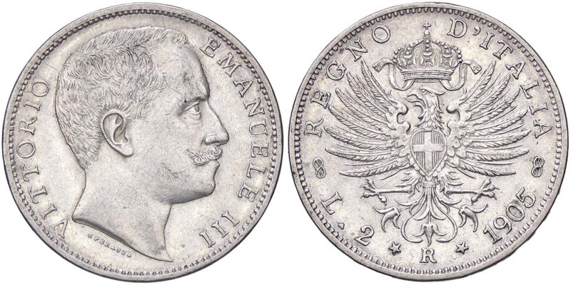 SAVOIA - Vittorio Emanuele III (1900-1943) - 2 Lire 1905 Aquila Pag. 729; Mont. ...