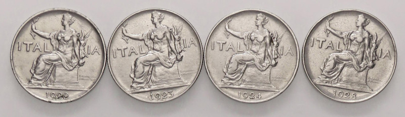 SAVOIA - Vittorio Emanuele III (1900-1943) - Lira 1922÷1928 Italia Mont. 204÷209...