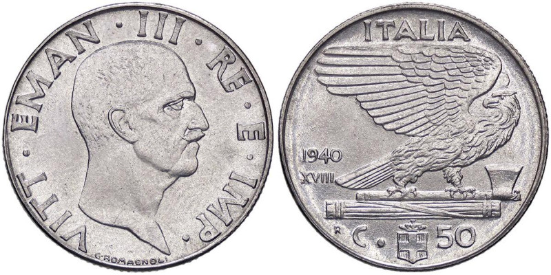 SAVOIA - Vittorio Emanuele III (1900-1943) - 50 Centesimi 1940 XVIII Impero Pag....