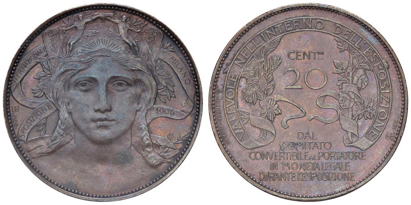 SAVOIA - Vittorio Emanuele III (1900-1943) - 20 Centesimi 1906 Fiera di Milano P...