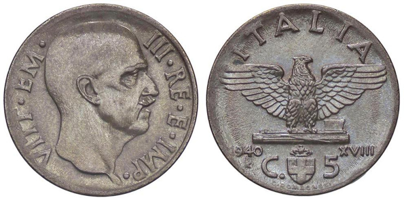 SAVOIA - Vittorio Emanuele III (1900-1943) - 5 Centesimi 1940 XVIII Impero Pag. ...