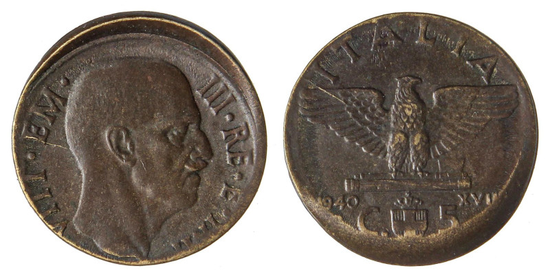 SAVOIA - Vittorio Emanuele III (1900-1943) - 5 Centesimi 1940 XVIII Impero Pag. ...