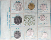 REPUBBLICA ITALIANA - Repubblica Italiana (monetazione in lire) (1946-2001) - Serie zecca 1968 Mont. 1 R In confezione - 8 valori
 In confezione - 8 ...
