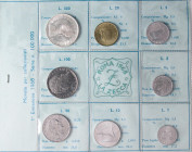 REPUBBLICA ITALIANA - Repubblica Italiana (monetazione in lire) (1946-2001) - Serie zecca 1968 Mont. 1 R In confezione - 8 valori
 In confezione - 8 ...