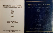 REPUBBLICA ITALIANA - Repubblica Italiana (monetazione in lire) (1946-2001) - Serie zecca 1986 Mont. 23 In confezione - 11 valori
 In confezione - 11...