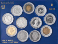 REPUBBLICA ITALIANA - Repubblica Italiana (monetazione in lire) (1946-2001) - Serie zecca 1989 Mont. 26 In confezione - 11 valori
 In confezione - 11...