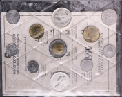 REPUBBLICA ITALIANA - Repubblica Italiana (monetazione in lire) (1946-2001) - Serie zecca 1990 Mont. 27 In confezione - 11 valori
 In confezione - 11...