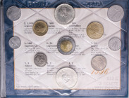 REPUBBLICA ITALIANA - Repubblica Italiana (monetazione in lire) (1946-2001) - Serie zecca 1996 Mont. 33 In confezione - 11 valori
 In confezione - 11...