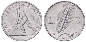 REPUBBLICA ITALIANA - Repubblica Italiana (monetazione in lire) (1946-2001) - 2 Lire 1946 Mont. 3 R IT Colpetti
 Colpetti
BB