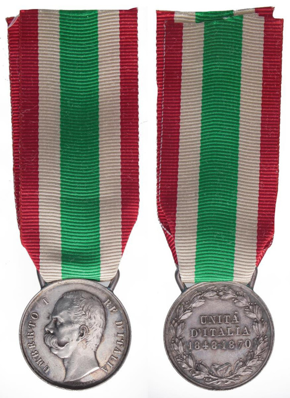 MEDAGLIE - SAVOIA - Umberto I (1878-1900) - Medaglia 1848-1870 - Unità d'Italia ...