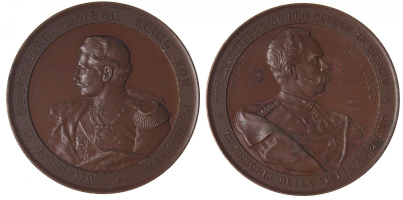 MEDAGLIE - SAVOIA - Umberto I (1878-1900) - Medaglia 1889 - Visita a Berlino AE ...