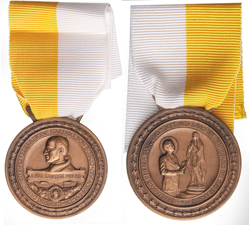 MEDAGLIE - PAPALI - Pio XII (1939-1958) - Medaglia 1957 - 5° congresso dirigenti...
