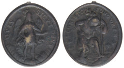 MEDAGLIE - RELIGIOSE - Medaglia XVII-XVIII secolo AE mm 37x40 Appiccagnolo rimosso
 mm 37x40 - Appiccagnolo rimosso
meglio di MB