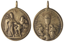 MEDAGLIE - RELIGIOSE - Medaglia AE dorato mm 41x47
 mm 41x47 - 
qBB