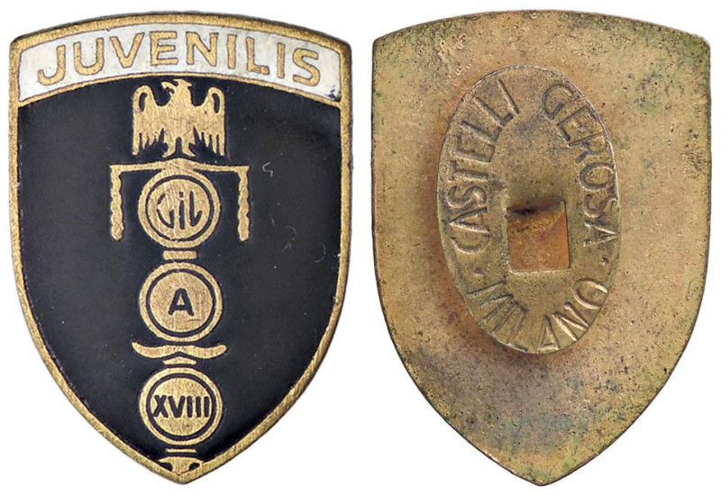 MEDAGLIE - FASCISTE - Distintivo A. XVIII - GIL, Juvenilis AE Opus: Castelli
SP...