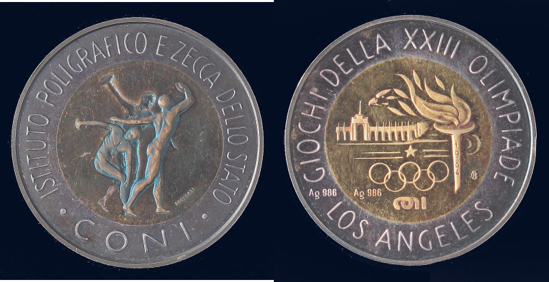 MEDAGLIE - REPUBBLICA - Medaglia 1984 - CONI AG Opus: Soccorsi Ø 32In confezione...